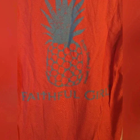 Simply Southern Faithful Girl Pineapple Shirt / Small - Picture 3 of 4